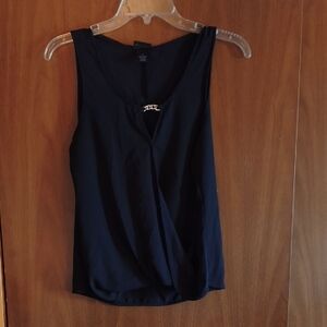 Rue21 Black Draped Tank Top Size Medium